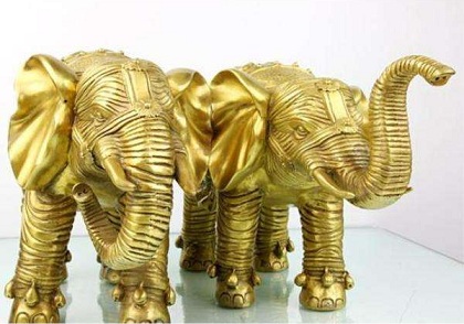 家居风水旺财铜大象摆件