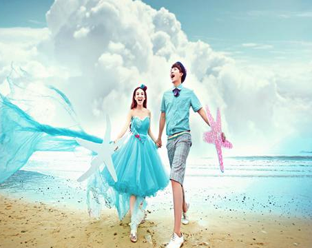 婚纱照摆放位置